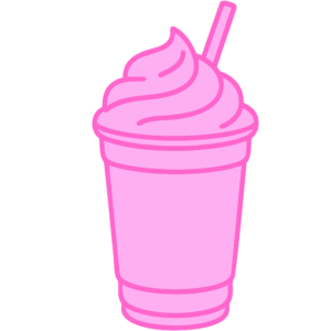 icon of a frappuchino all in pink