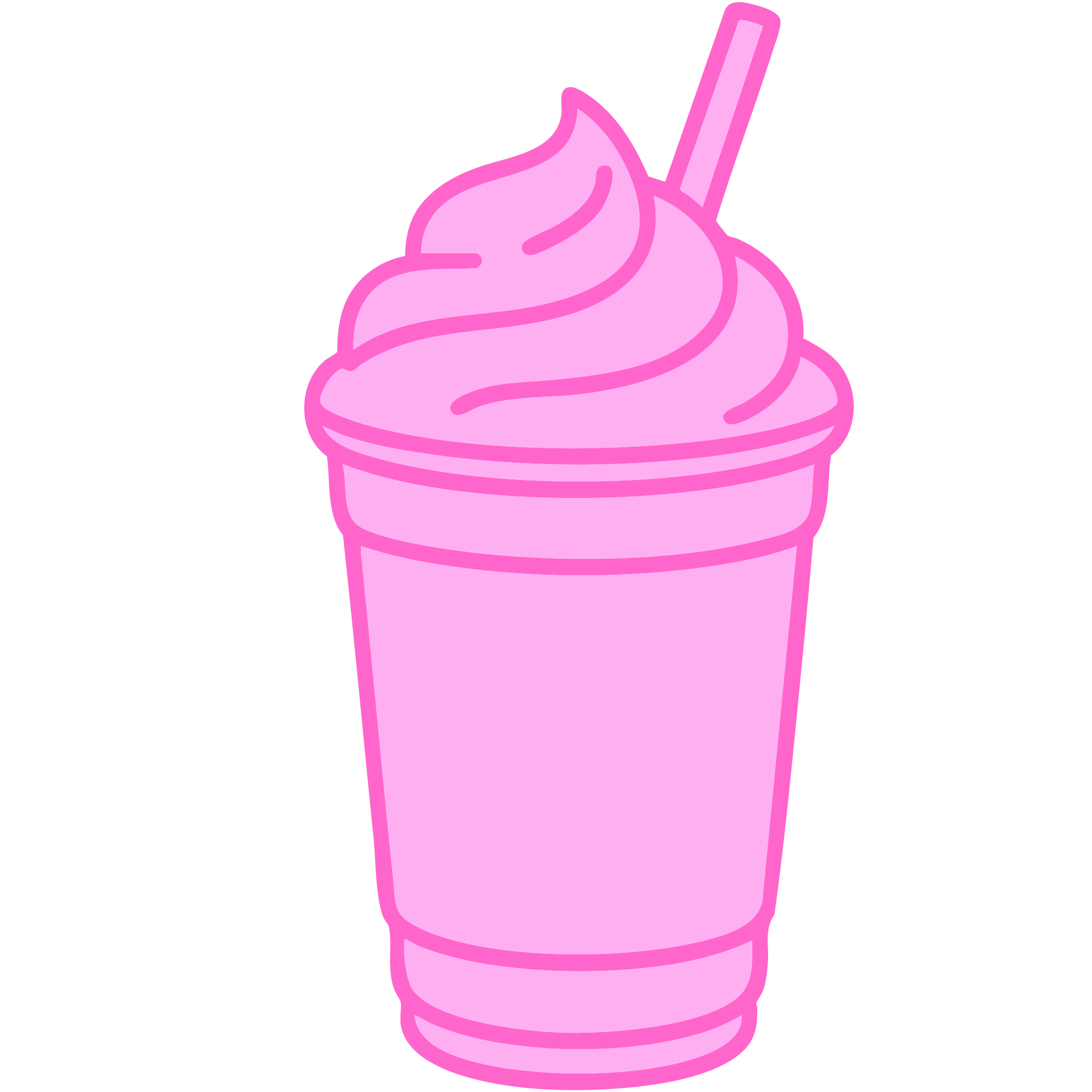 icon of a frappuchino all in pink